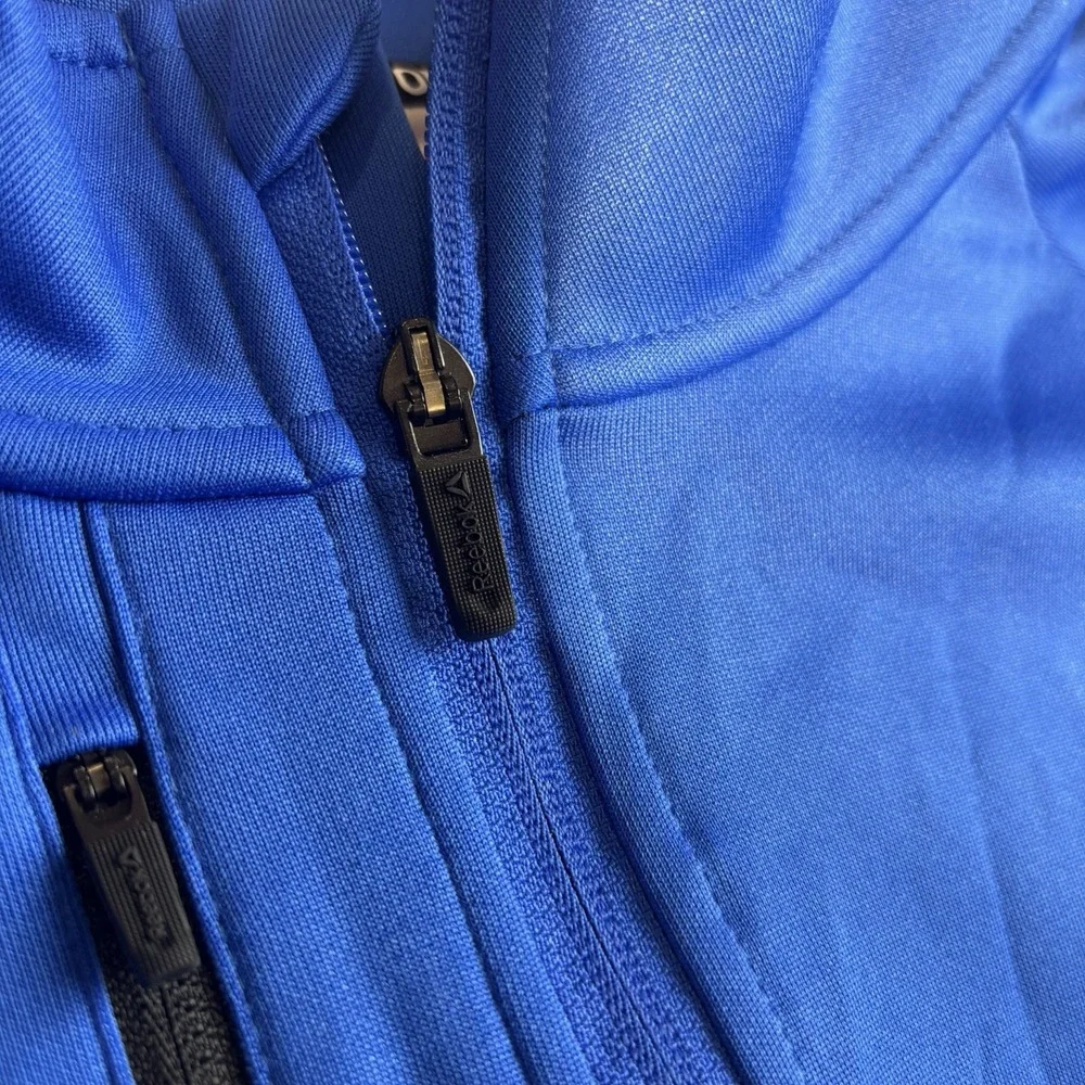 Reebok Jacket Mens Xl Blue Athletic Track Full Zip Training‎ Running Gym Active